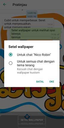 Cara Mengatur Whatsapp Agar Wallpaper Setiap Chat Berbeda